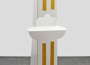 legatoria Piedino DOPPIO, posteriore A2 (210x570mm) BIANCO. Ideale per realizzare cartelli espositivi da banco. Cartone spesso 2mm, con doppio strip autoadesivo .