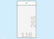 legatoria Busta U. foro. 116x265mm TRASPARENTE, con lato sporgente e con foro da 5mm per lappensione, in PCV morbido da 180 micron, aperta sul lato corto. Formato esterno 125x275mm. Senza patella di chiusura LEG4320