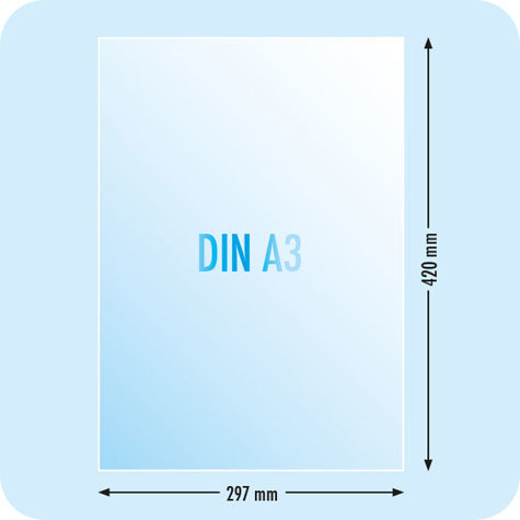 legatoria Copertine trasparenti A3, 150 micron TRASPARENTE. Formato A3 (297x420mm), in PVC rigido.