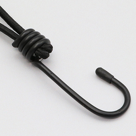 legatoria TendiTelo, NERO GancioMetallico  200mm Cordino elastico intrecciato in polietilene, spessore 6mm.