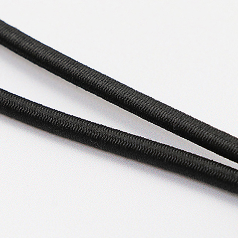 legatoria TendiTelo, NERO GancioMetallico  200mm Cordino elastico intrecciato in polietilene, spessore 6mm.