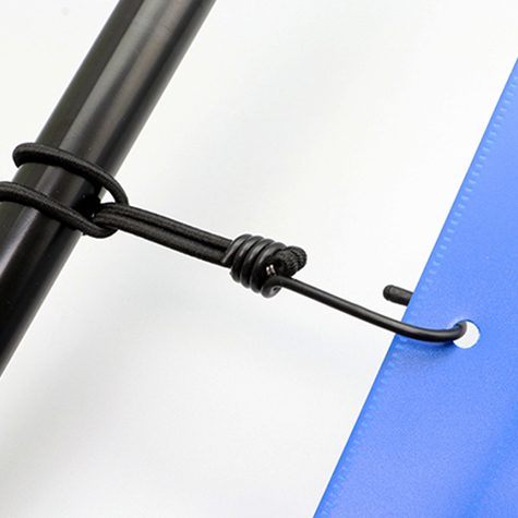 legatoria TendiTelo, NERO GancioMetallico  200mm Cordino elastico intrecciato in polietilene, spessore 6mm.