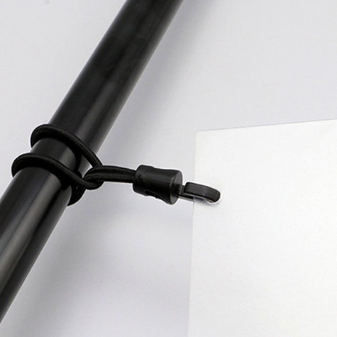 legatoria TendiTelo GancioPlastica  250mm Cordino elastico intrecciato in polietilene, spessore 4mm, NERO.