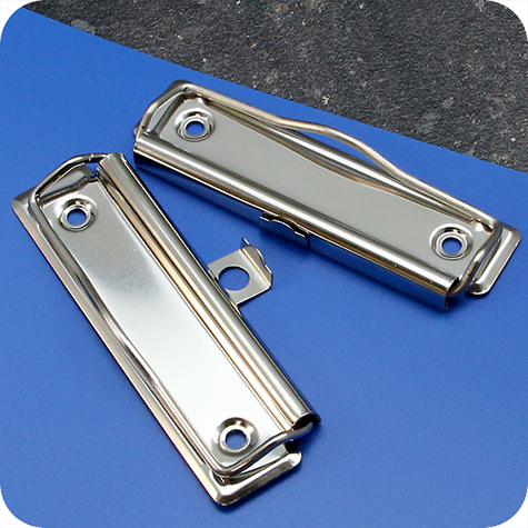 legatoria Molletta fermacarta, 100x30mm, appendibile NICHELATA, con gancio retrattile, contiene fino a 100 fogli (10mm), interasse rivetti 73mm. rivetti non inclusi.