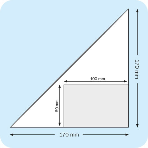 legatoria Tasca triangolare autoadesiva con portabiglietti, 170x170mm Corner pocket. Busta triangolare isoscele adesiva in vinile trasparente (colla acrilica trasparente) da applicare sul lato destro, con bustina portabiglietti da visita 100x60mm aperta solo in alto.