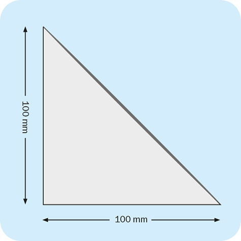 legatoria Tasca triangolare autoadesiva, carta, 100x100mm Corner pocket. Busta triangolare isoscele adesiva in carta bianca kraft da 80gr-mq (margine 5-8 mm), per inserire listini prezzi, offerte o altri fogli singoli in raccoglitori ad anelli, cataloghi, depliant, ecc.. .