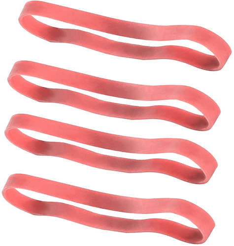 legatoria Elastici a fascetta diametro 60mm ROSSO, sezione 1x5mm, dimensioni stese 5x95mm.