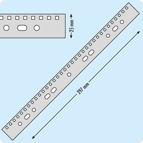 legatoria Bande per archiviazione FileStrip in PVC 34 anelli TRASPARENTE, formato A4, passo 3:1 (34 fori), fori rettangolari, in PVC rigido da 500 micron. Adatti per archiviare i fascicoli rilegati con spirale metallica su raccoglitori ad anelli (2 o 4 anelli) passo 80mm.