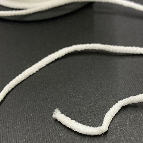 legatoria Elastico tubolare mascherine, diametro 3mm BIANCO, elastico tubolare morbido per mascherine chirurgiche da posizionare dietro le orecchie..
