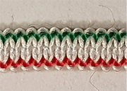 legatoria Elastico mascherine piatto, altezza5mm, TRICOLORE LEG4423.