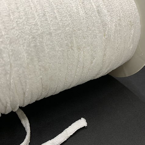 legatoria Elastico tubolare mascherine, diametro 6mm BIANCO, elastico tubolare morbido per mascherine chirurgiche da posizionare dietro le orecchie..
