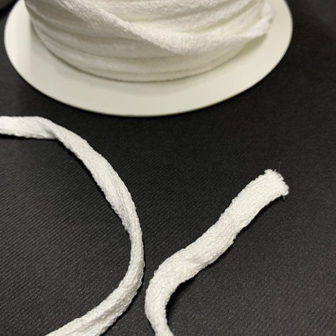 legatoria Elastico tubolare mascherine, diametro 6mm BIANCO, elastico tubolare morbido per mascherine chirurgiche da posizionare dietro le orecchie..