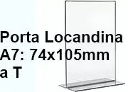 legatoria PortaLocandinaPlexiglass, DaTavoloBifacciale, A7verticale, 74x105mm LEG4445.