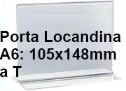 legatoria PortaLocandinaPlexiglass, DaTavoloBifacciale, A6orizzontale, 105x148mm LEG4447.