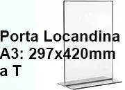 legatoria PortaLocandinaPlexiglass, DaTavoloBifacciale, A3verticale, 297x420 mm LEG4448.