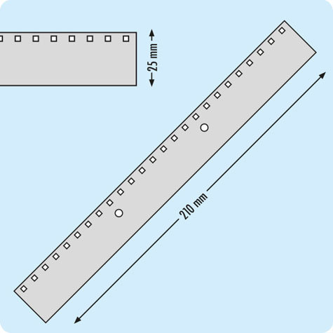 legatoria Bande per archiviazione FileStrip in PVC 24 anelli TRASPARENTE, formato A5, passo 3:1 (24 fori), fori rettangolari, in PVC rigido da 300 micron. Adatti per archiviare i fascicoli rilegati con spirale metallica su raccoglitori ad anelli (2 o 4 anelli) passo 80mm.