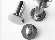 legatoria Viti sepolte rilegatura, NICHELATE, 12mm lunghezza mm 12, testa diametro 10mm, tubetto diametro 5mm, una testa fissa ed una mobile. Per lunghezza, si intende la distanza INTERNA tra le due teste, che corrisponde allo spessore del volume da rilegare.