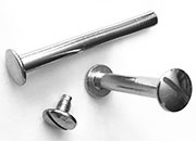 legatoria Viti sepolte rilegatura, NICHELATE, 85mm lunghezza mm 85, testa diametro 10mm, tubetto diametro 5mm, una testa fissa ed una mobile. Per lunghezza, si intende la distanza INTERNA tra le due teste, che corrisponde allo spessore del volume da rilegare leg466