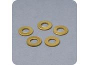 legatoria Rondelle viti sepolte, OTTONATE, 10mm diametro esterno 10mm, diametro interno 5,5mm, spessore 1 mm, per compensare la lunghezza della vite.