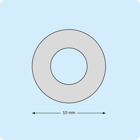 legatoria Rondelle viti sepolte, OTTONATE, 10mm diametro esterno 10mm, diametro interno 5,5mm, spessore 1 mm, per compensare la lunghezza della vite.