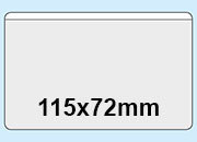 legatoria Portabiglietti da visita adesivo 115x72mm Business Card Pocket in vinile trasparente 120 micron, apertura sul lato lungo, il foglio frontale  ribassato e il retro  autoadesivo leg57