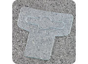 legatoria Appendini trasparenti autoadesivi per blister 40x45mm foratura standard europea a T, in PET da 400micron, per oggetti fino a 400 grammi. In rotolo leg580