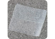 legatoria Appendini trasparenti autoadesivi per blister 47x50mm foratura standard europea. In PET trasparente flessibile da 400 micron, per oggetti fino a 300 grammi. In rotolo leg582