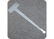 legatoria Supporto per cartelli Wobbler, 215x12-60mm TRASPARENTE. Inseribile in supporti porta etichette per scaffali. Una estremit misura 25x60mm. Laltra  dotata di bottone autoadesivo in schiuma di polietilene molto tenace. In PVC rigido 400 micron leg588