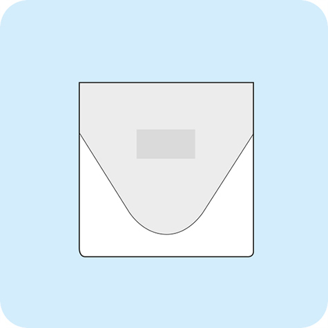 legatoria Busta autoadesiva 52x60mm con pattella e punto adesivo per chiusura, ideali per contenere memory card.