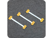 legatoria Supporto per cartelli Wobbler, 150x7-20mm ALLUMINIO pieghevole. Con due estremit autoadesive in schiuma di polietilene molto tenace* LEG2717