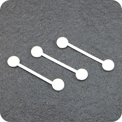 legatoria Supporto per cartelli Wobbler Dekotab, 90mm  BIANCO, in plastica pieghevole, con due estremit autoadesive (ambo i lati) in schiuma di polietilene molto tenace.