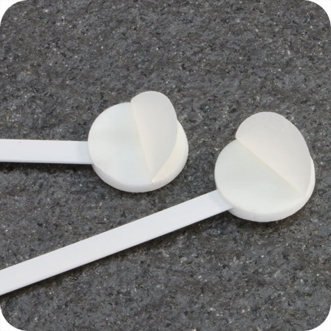 legatoria Supporto per cartelli Wobbler Dekotab, 90mm  BIANCO, in plastica pieghevole, con due estremit autoadesive (ambo i lati) in schiuma di polietilene molto tenace.