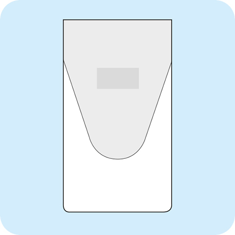 legatoria Busta autoadesiva 52x92mm con pattella e punto adesivo per chiusura, ideali per contenere pennette USB.