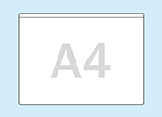 legatoria Busta autoadesiva A4 (210x297mm) in vinile trasparente (colla acrilica trasparente), apertura sul lato corto leg61