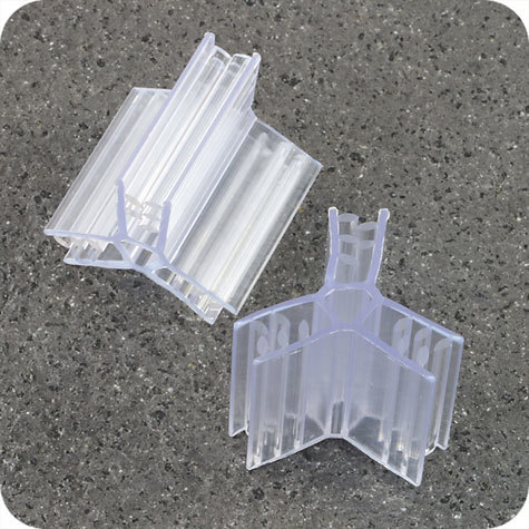 legatoria Elemento di congiunzione a croce, 25mm TRASPARENTE, connessione a 4 vie, angolo a 90 gradi.