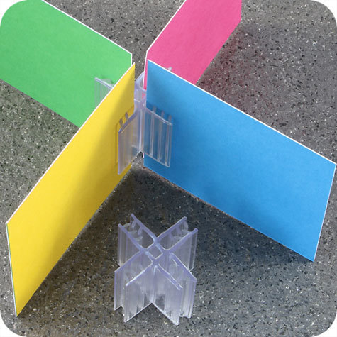 legatoria Elemento di congiunzione a croce, 25mm TRASPARENTE, connessione a 4 vie, angolo a 90 gradi.