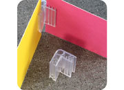 legatoria Elemento di congiunzione a L, 25mm TRASPARENTE, connessione a 2 vie, angolo a 90 gradi.