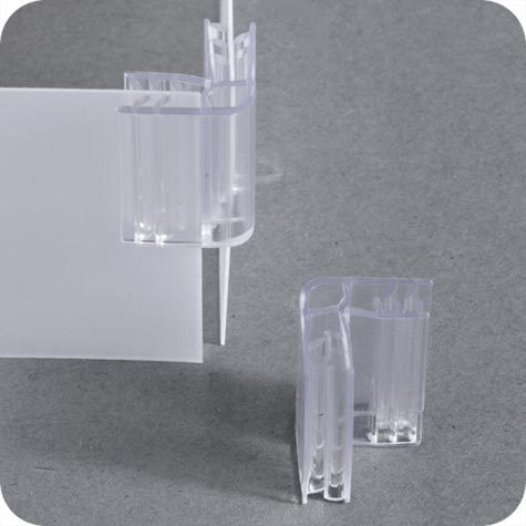 legatoria Elemento di congiunzione a L, 25mm TRASPARENTE, connessione a 2 vie, angolo a 90 gradi.