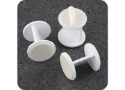 legatoria Distanziale di 20mm BIANCO, in plastica, con superficie adesiva su entrambi i lati,. Per esporre cartelli distanziati dallo scaffale leg610