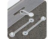 legatoria Fascetta richiudibile in nylon TRASPARENTE, in plastica, lunghezza 50mm leg612