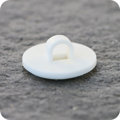 legatoria Basetta autoadesive con occhiello, diametro 20mm BIANCO, in plastica bianca, sezione rotonda.