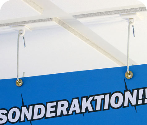 legatoria Basetta autoadesive con occhiello, 20x40mm BIANCO, in plastica bianca, sezione rettangolare.