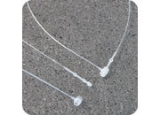 legatoria Fili di sicurezza in polipropilene, 225mm TRASPARENTE. Consentono di attaccare etichette e cartellini senza lausilio di pistola sparafili, Sono rimovibili solo strappandoli.