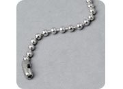 legatoria Catena a sfere, nichelata, lunghezza 30cm NICHELATA, diametro sfere 3,2mm, con connettore di chiusura.