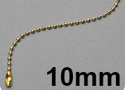 legatoria Catena a sfere, ottonata, lunghezza 10cm leg626.