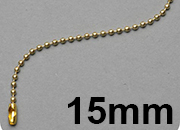 legatoria Catena a sfere, ottonata, lunghezza 15cm leg627.