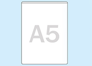 legatoria Busta autoadesiva A5 (148x210mm) in vinile trasparente (colla acrilica trasparente), apertura sul lato corto leg63