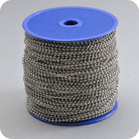 legatoria Catena a sfere, nichelata, a metraggio NICHELATA, diametro sfere 3,2mm.