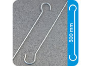 legatoria Gancio metallico a C 500mm ZINCATO. In acciaio leg647