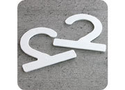 legatoria Gancio appendi campionari 72x72mm BIANCO, spessore 2,2mm leg649